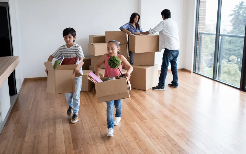 Family moving into new home