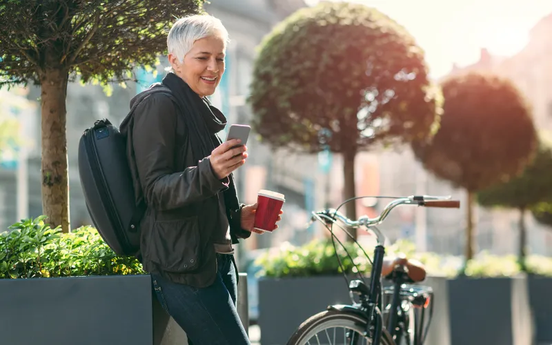 Woman on smartphone