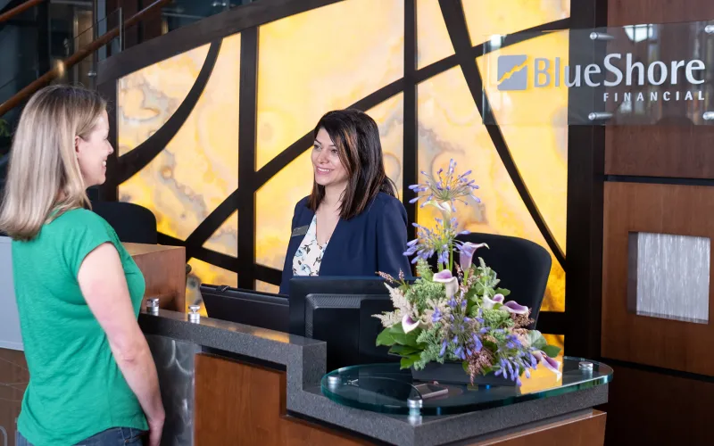 BlueShore concierge with client