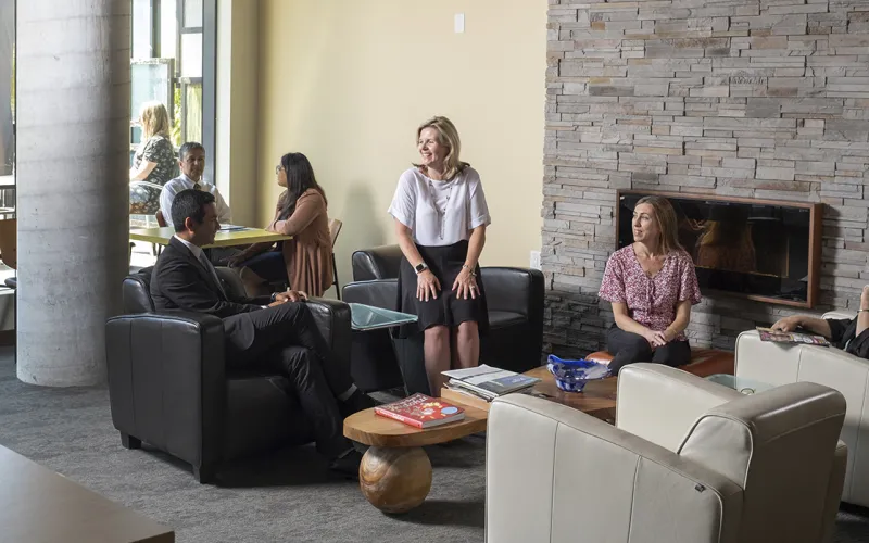 BlueShore staff in the lunch room