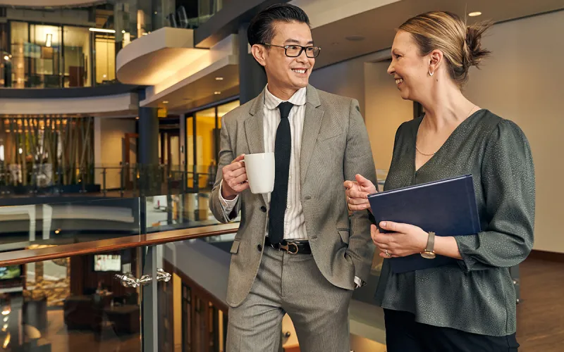 Staff members at BlueShore Financials North Vancouver head office.