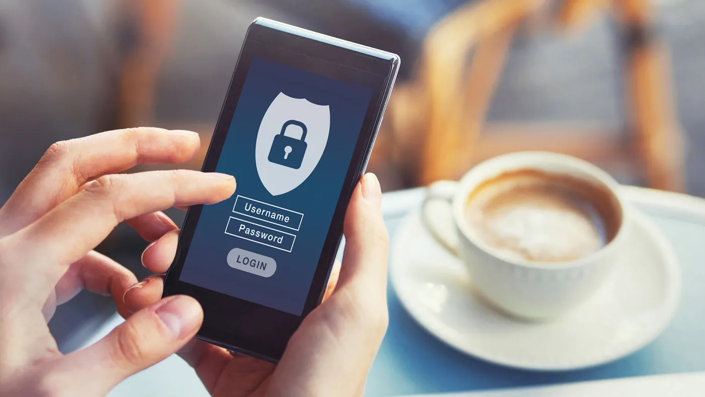 Person securing their smartphone