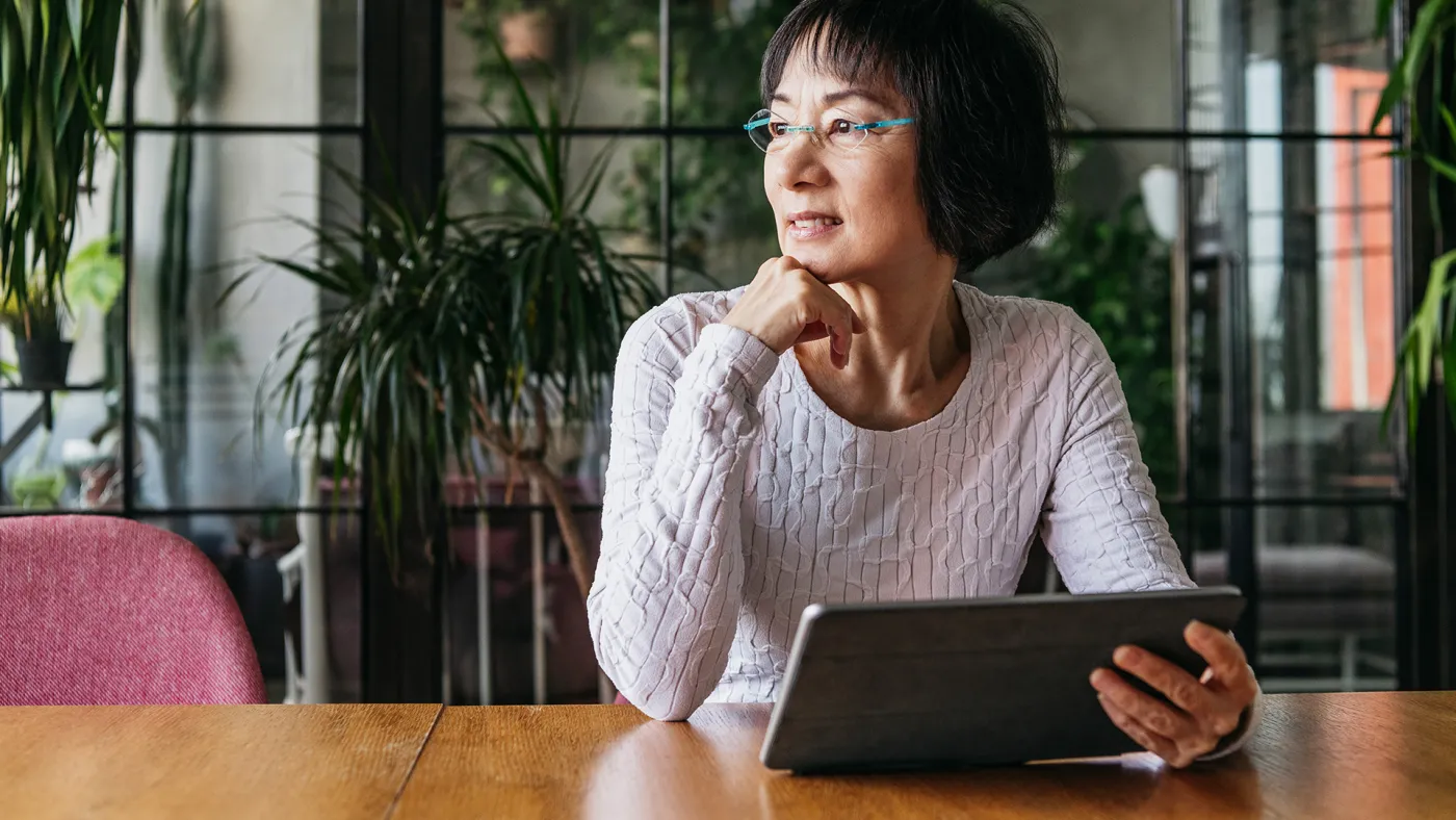 Lady planning for retirement