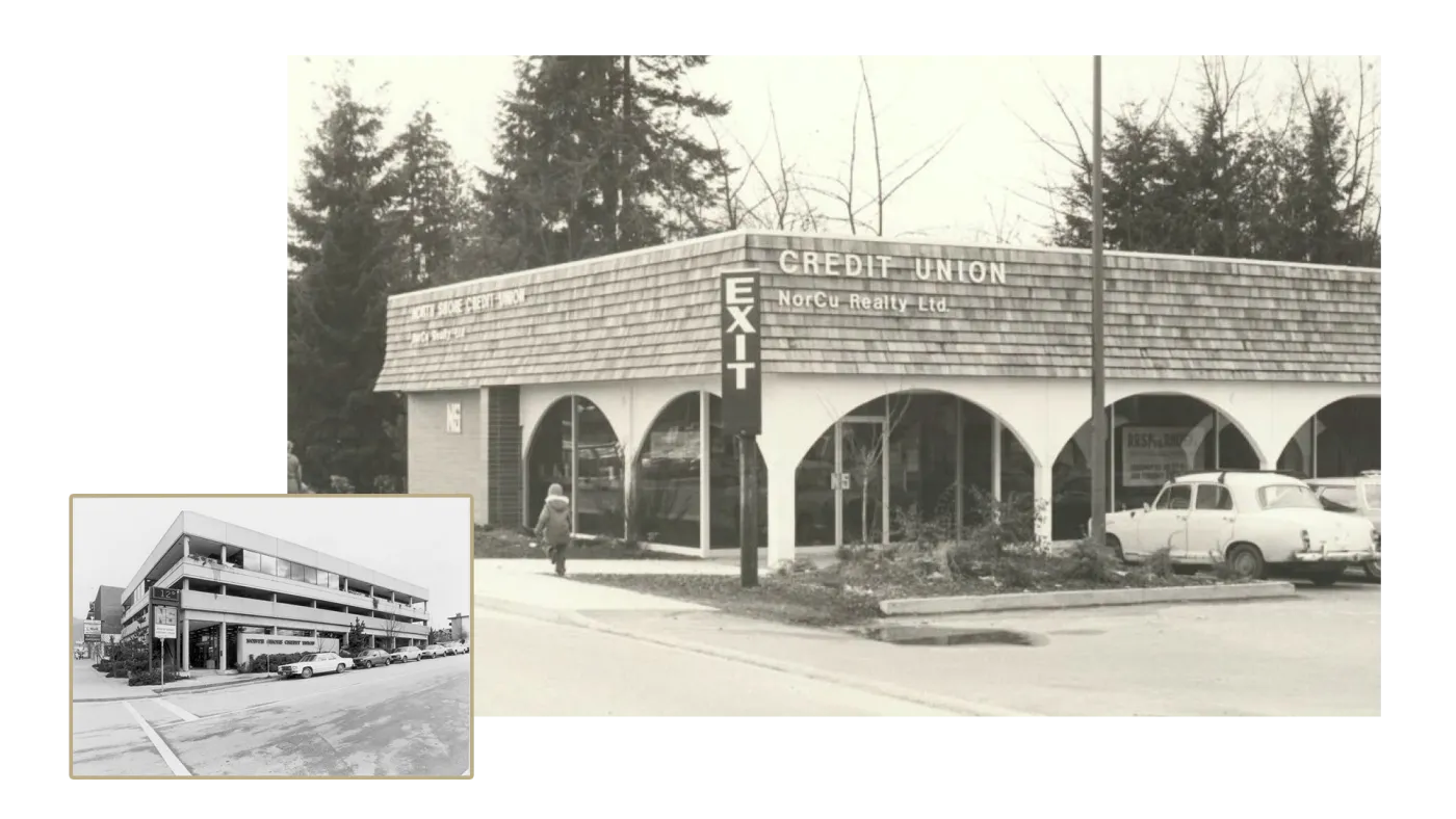North Shore Credit Union office 1970