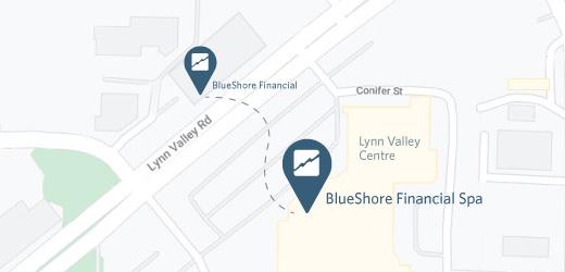 Map of BlueShore's new Lynn Valley location