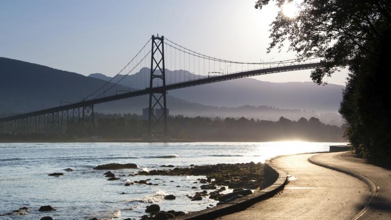 Lions Gate Bridge from the seawall