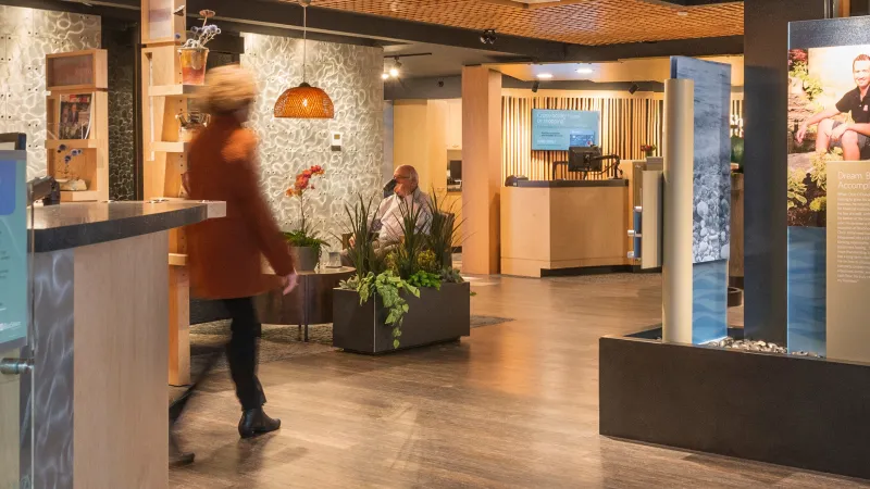 Clients inside BlueShore Financial Spa