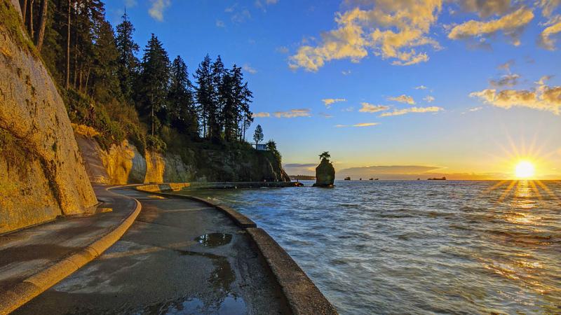 Famous sea stack in Vancouver